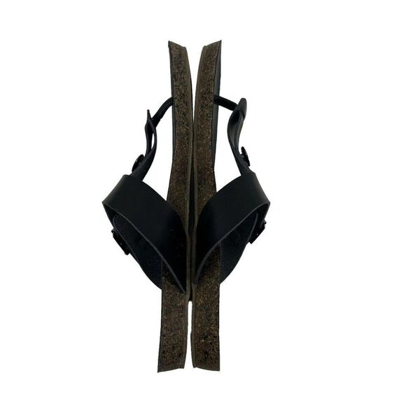 Corkys Thong Sandals Black Leather Womens Size 8 Roadway Classic Open Toe Flat - Picture 7 of 9
